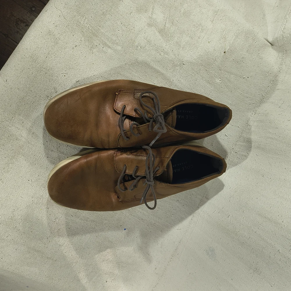 Cole Haan Men's Size 10 Tan Lace Up Leather Oxfords